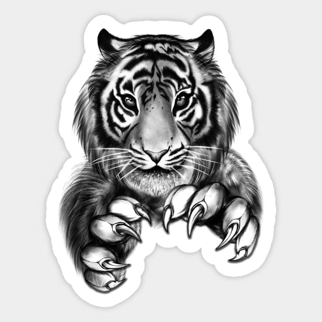 Tiger Sticker by Buy Custom Things